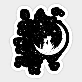 CAT MOON LOVE lovely pet design Sticker